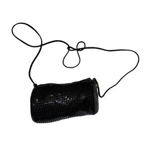 Vintage Avon Black Mesh Sequin Crossbody Purse Mini Evening Bag 1994 Clutch